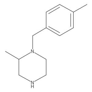 2-Methyl-1-[(4-methylphenyl)methyl]piperazine结构式