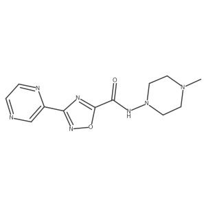 N-(4-methylpiperazin-1-yl)-3-(pyrazin-2-yl)-1,2,4-oxadiazole-5-carboxamide Structure