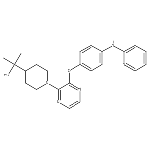 2-(1-(3-(4-(Pyridin-2-ylamino)phenoxy)pyrazin-2-yl)piperidin-4-yl)propan-2-ol Structure