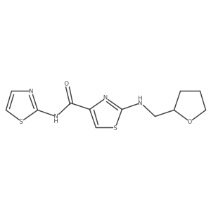 2-[(tetrahydrofuran-2-ylmethyl)amino]-N-(1,3-thiazol-2-yl)-1,3-thiazole-4-carboxamide Structure