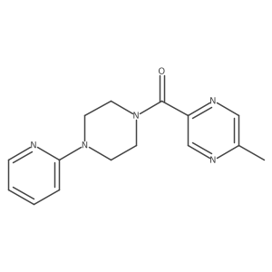 (5-Methylpyrazin-2-yl)(4-(pyridin-2-yl)piperazin-1-yl)methanone结构式