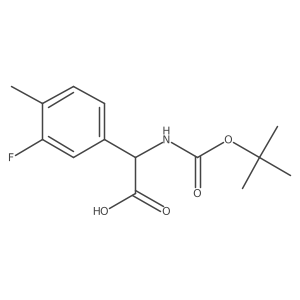 [(Tert-butoxycarbonyl)amino](3-fluoro-4-methylphenyl)acetic acid结构式