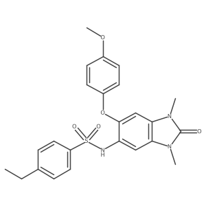 4-Ethyl-N-[6-(4-methoxyphenoxy)-1,3-dimethyl-2-oxo-2,3-dihydro-1H-1,3-benzodiazol-5-YL]benzene-1-sulfonamide Structure