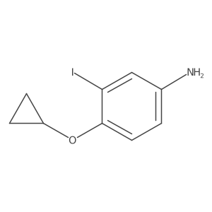 4-Cyclopropoxy-3-iodoaniline结构式