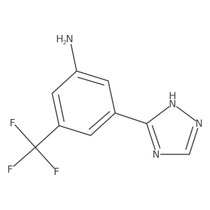 3-(1h-1,2,4-Triazol-3-yl)-5-(trifluoromethyl)aniline结构式