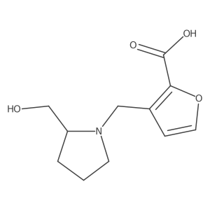 3-[[2-(Hydroxymethyl)-1-pyrrolidinyl]methyl]-2-furancarboxylic acid Structure