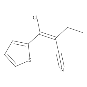 Butanenitrile, 2-(chloro-2-thienylmethylene)- Structure