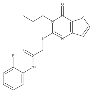 N-(2-fluorophenyl)-2-({4-oxo-3-propyl-3H,4H-thieno[3,2-d]pyrimidin-2-yl}sulfanyl)acetamide Structure
