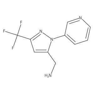 (1-(Pyridin-3-yl)-3-(trifluoromethyl)-1H-pyrazol-5-yl)methanamine结构式