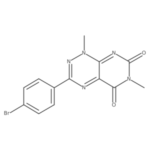 3-(4-Bromophenyl)-1,6-dimethylpyrimido[5,4-e][1,2,4]triazine-5,7(1H,6H)-dione结构式