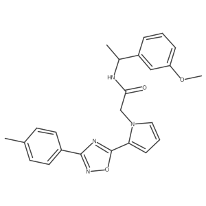 N-[1-(3-methoxyphenyl)ethyl]-2-{2-[3-(4-methylphenyl)-1,2,4-oxadiazol-5-yl]-1H-pyrrol-1-yl}acetamide Structure