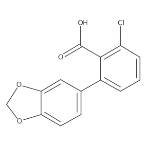 6-Chloro-2-(3,4-methylenedioxyphenyl)benzoic acid Structure
