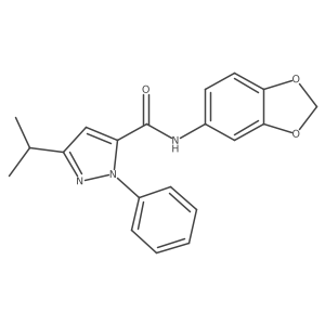 N-(1,3-benzodioxol-5-yl)-1-phenyl-3-(propan-2-yl)-1H-pyrazole-5-carboxamide Structure