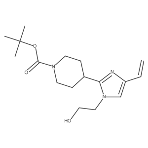 tert-Butyl 4-(4-vinyl-1-(2-hydroxyethyl)-1H-imidazol-2-yl)piperidine-1-carboxylate Structure
