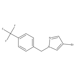 4-bromo-1-{[4-(trifluoromethyl)phenyl]methyl}-1H-pyrazole Structure