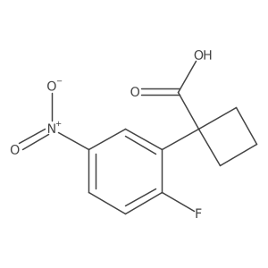 1-(2-Fluoro-5-nitrophenyl)cyclobutane-1-carboxylic acid结构式