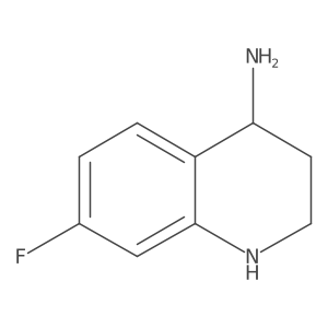 7-Fluoro-1,2,3,4-tetrahydroquinolin-4-amine结构式