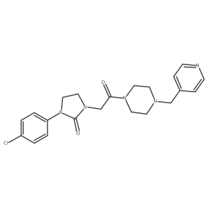 1-(4-Chlorophenyl)-3-(2-oxo-2-(4-(pyridin-4-ylmethyl)piperazin-1-yl)ethyl)imidazolidin-2-one Structure