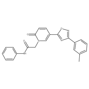 2-{5-[3-(3-methylphenyl)-1,2,4-oxadiazol-5-yl]-2-oxopyridin-1(2H)-yl}-N-phenylacetamide结构式