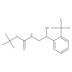 tert-Butyl {2-hydroxy-2-[2-(trifluoromethyl)phenyl]ethyl}carbamate Structure
