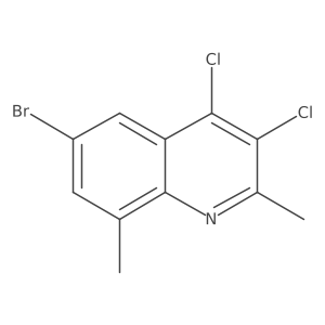6-Bromo-3,4-dichloro-2,8-dimethylquinoline Structure