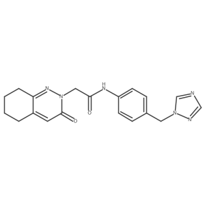 2-(3-oxo-5,6,7,8-tetrahydrocinnolin-2(3H)-yl)-N-[4-(1H-1,2,4-triazol-1-ylmethyl)phenyl]acetamide结构式