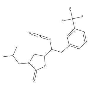 (R)-5-((S)-1-azido-2-(3-(trifluoromethyl)phenyl)ethyl)-3-isobutyloxazolidin-2-one结构式