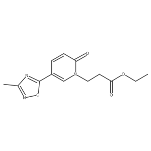 ethyl 3-[5-(3-methyl-1,2,4-oxadiazol-5-yl)-2-oxopyridin-1(2H)-yl]propanoate Structure