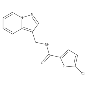5-chloro-N-(pyrazolo[1,5-a]pyridin-3-ylmethyl)thiophene-2-carboxamide Structure