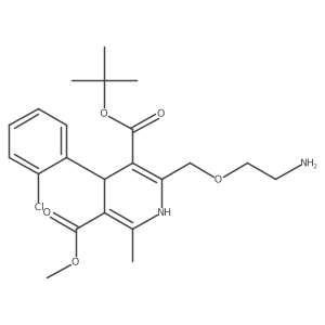 3-(1,1-Dimethylethyl) 5-methyl 2-[(2-aminoethoxy)methyl]-4-(2-chlorophenyl)-1,4-dihydro-6-methyl-3,5-pyridinedicarboxylate结构式