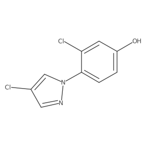 3-Chloro-4-(4-chloro-1H-pyrazol-1-yl)phenol结构式