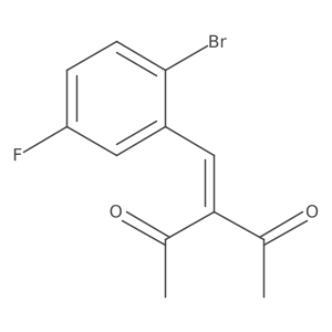 3-(2-Bromo-5-fluorobenzylidene)pentane-2,4-dione Structure