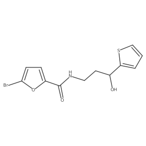 5-Bromo-N-[3-hydroxy-3-(thiophen-2-YL)propyl]furan-2-carboxamide结构式