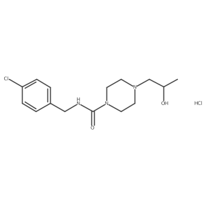 N-(4-chlorobenzyl)-4-(2-hydroxypropyl)piperazine-1-carboxamide hydrochloride结构式