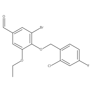 3-Bromo-4-((2-chloro-4-fluorobenzyl)oxy)-5-ethoxybenzaldehyde Structure