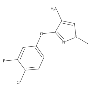 3-(4-chloro-3-fluorophenoxy)-1-methyl-1H-pyrazol-4-amine结构式