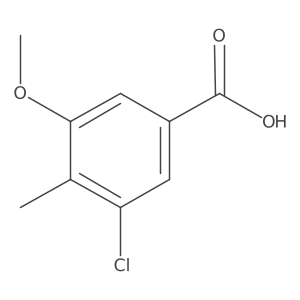3-Chloro-5-methoxy-4-methylbenzoic acid结构式