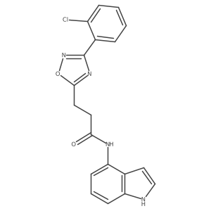3-[3-(2-chlorophenyl)-1,2,4-oxadiazol-5-yl]-N-(1H-indol-4-yl)propanamide Structure