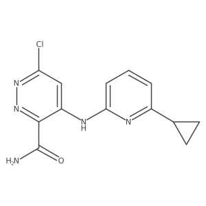6-Chloro-4-(6-cyclopropylpyridin-2-ylamino)pyridazine-3-carboxamide结构式