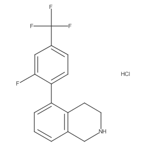 5-(2-Fluoro-4-(trifluoromethyl)phenyl)-1,2,3,4-tetrahydroisoquinoline hydrochloride结构式
