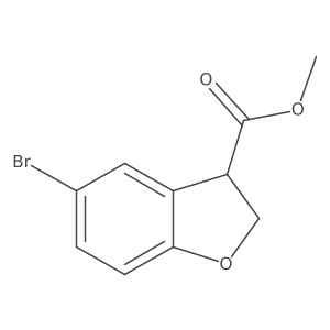 Methyl 5-bromo-2,3-dihydro-1-benzofuran-3-carboxylate结构式