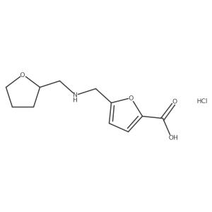 5-({[(Oxolan-2-yl)methyl]amino}methyl)furan-2-carboxylic acid hydrochloride结构式