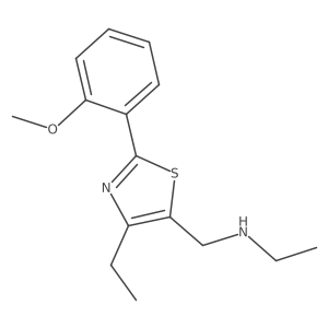 N-((4-ethyl-2-(2-methoxyphenyl)thiazol-5-yl)methyl)ethanamine Structure