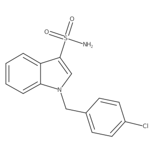1-[(4-chlorophenyl)methyl]-1H-indole-3-sulfonamide结构式