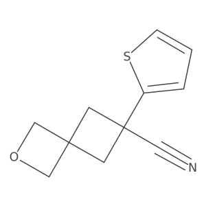 6-(Thiophen-2-yl)-2-oxaspiro[3.3]heptane-6-carbonitrile Structure