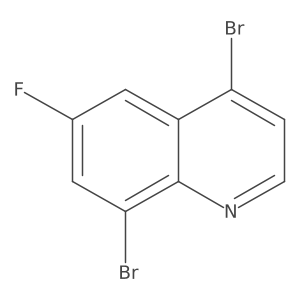 4,8-Dibromo-6-fluoroquinoline结构式