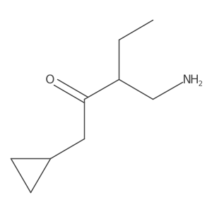 3-(Aminomethyl)-1-cyclopropylpentan-2-one Structure