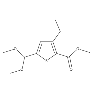 Methyl 5-(dimethoxymethyl)-3-ethylthiophene-2-carboxylate结构式