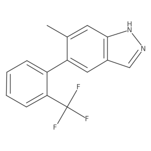 6-Methyl-5-(2-(trifluoromethyl)phenyl)-1H-indazole结构式