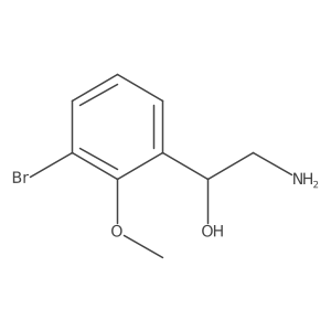 2-Amino-1-(3-bromo-2-methoxyphenyl)ethan-1-ol结构式